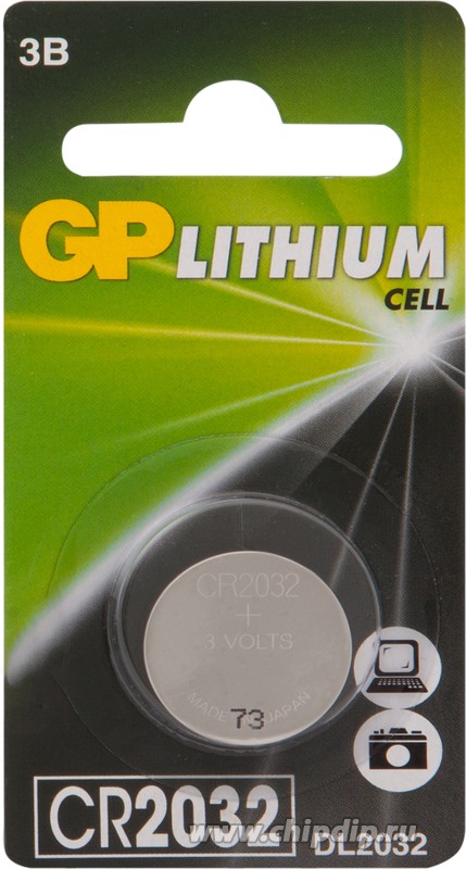  GP BATTERIES  GP Lithium CR2032 - 2 .  /